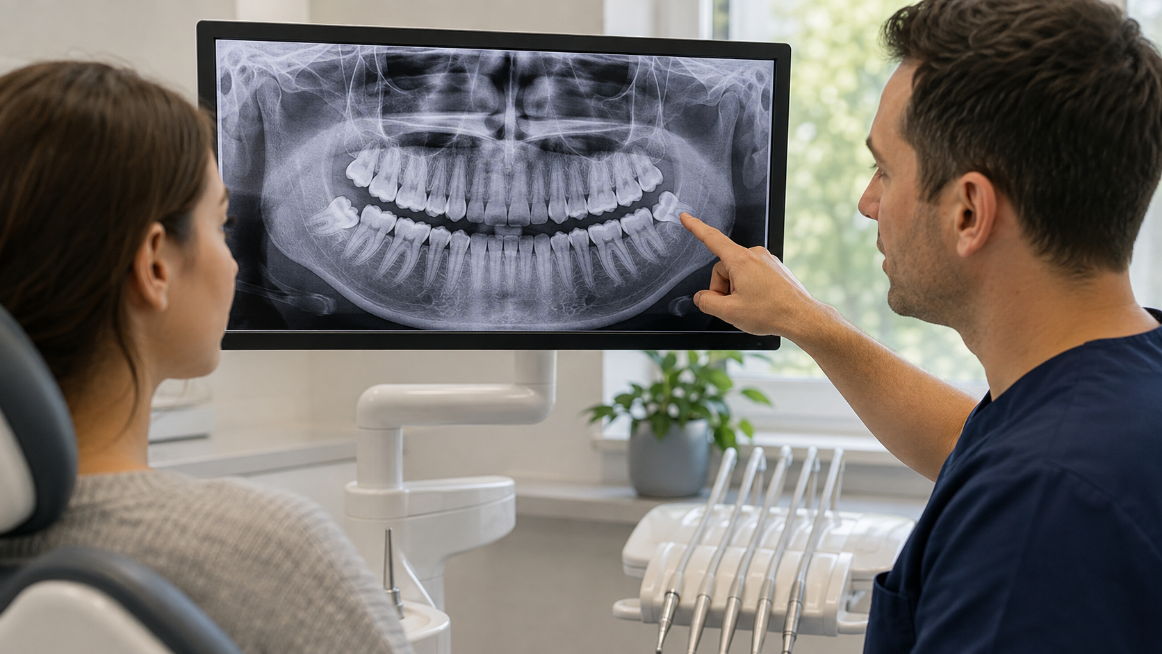 Dental X-Ray Showing Impacted Wisdom Teeth